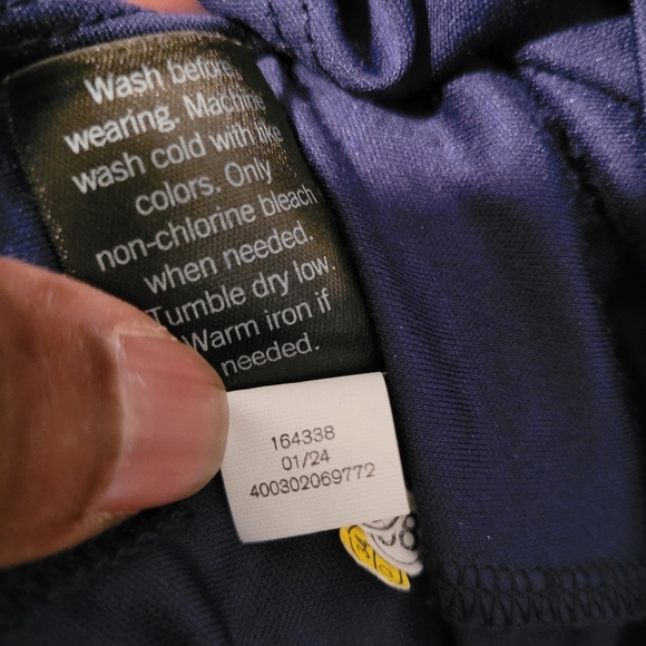 SimplyVera Vera Wang Women's XXL navy blue white tiered eyelet lace skirt cotton - Picture 10 of 12